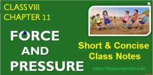 Force and Pressure Class 8 Notes Pdf Download