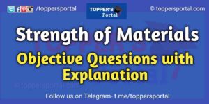 Strength of Materials Objective Questions