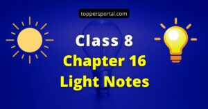 Light Class 8 Notes
