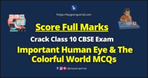 Human Eye and Colourful World MCQs